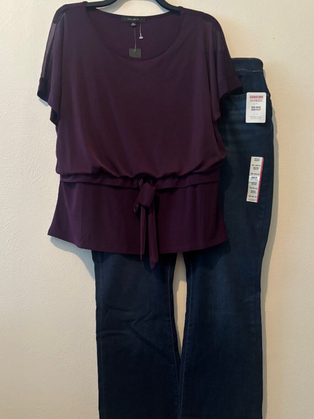 Atelier 29 Women's Eggplant Blouse - Size XL